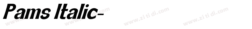 Pams Italic字体转换